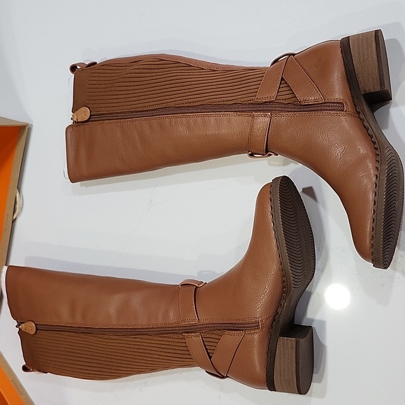 Gentle Souls by Kenneth Cole womens Best Chelsea Tall Moto Knee High Boot size 6 - Picture 4 of 6